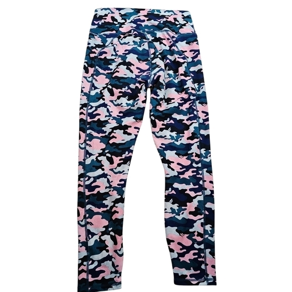 FABLETICS DEFINE POWERHOLD Teal Camo High Waist Leggings in M - Picture 3 of 6